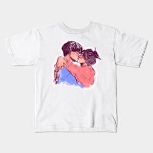Cute Couple Kiss Kids T-Shirt